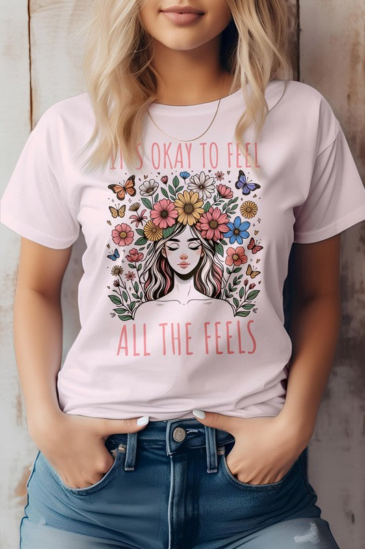 It's Okay to Feel, All the Feels, Boho Graphic Tee