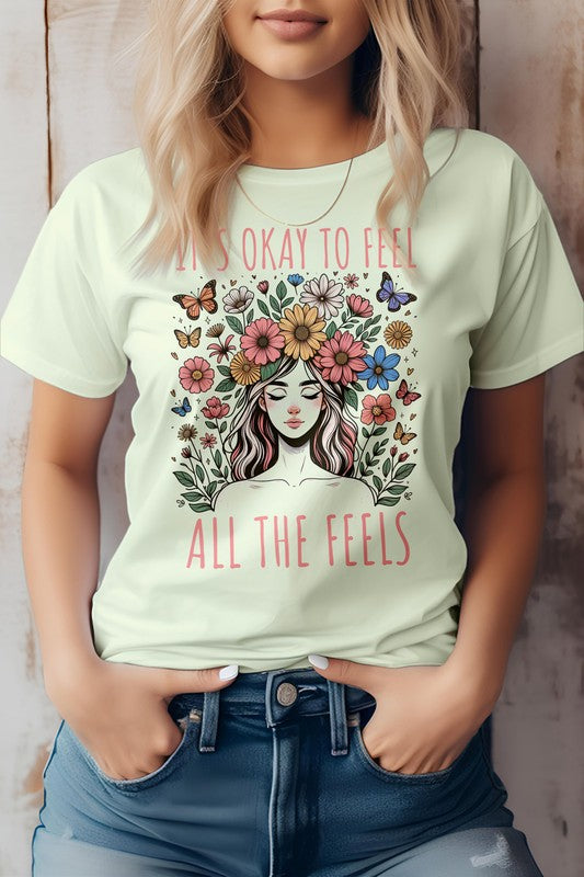 It's Okay to Feel, All the Feels, Boho Graphic Tee