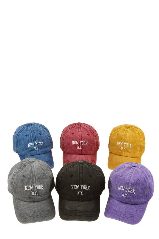 NEW YORK Embroidery Pigment Cap