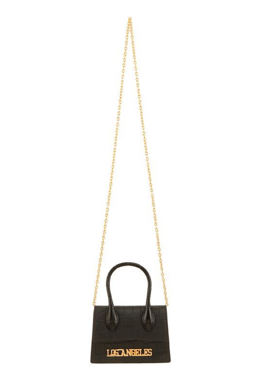 Los Angeles Charm Jelly Chain Crossbody Bag