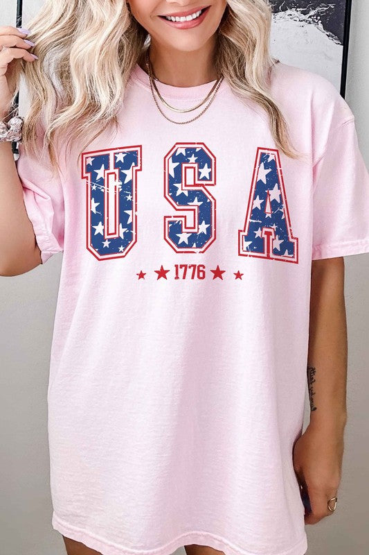 USA 1776 AMERICANA PATRIOTIC GRAPHIC TEE