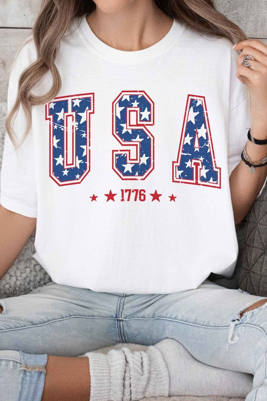 USA 1776 AMERICANA PATRIOTIC GRAPHIC TEE