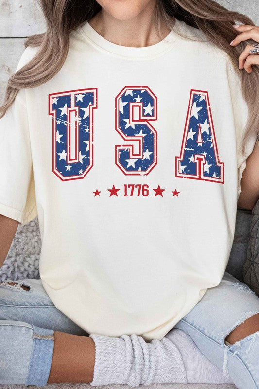 USA 1776 AMERICANA PATRIOTIC GRAPHIC TEE