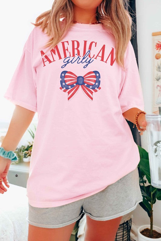 AMERICAN GIRLY BOW GRAPHIC TEE T-shirt