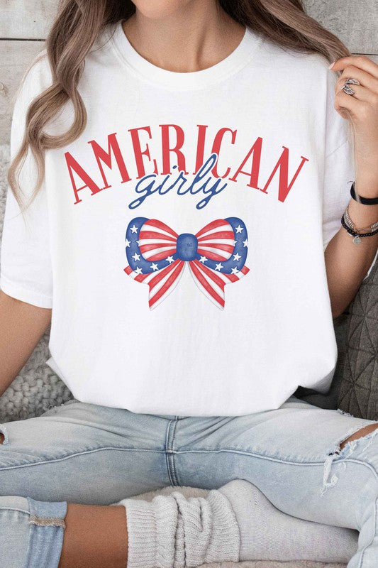 AMERICAN GIRLY BOW GRAPHIC TEE T-shirt