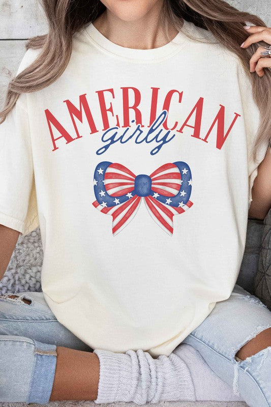 AMERICAN GIRLY BOW GRAPHIC TEE T-shirt