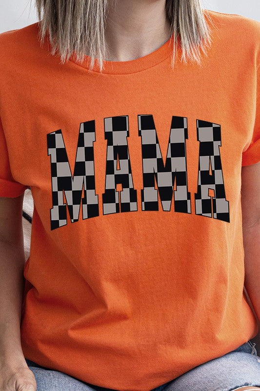 MAMA Checkered Mothers Day Graphic T Shirts