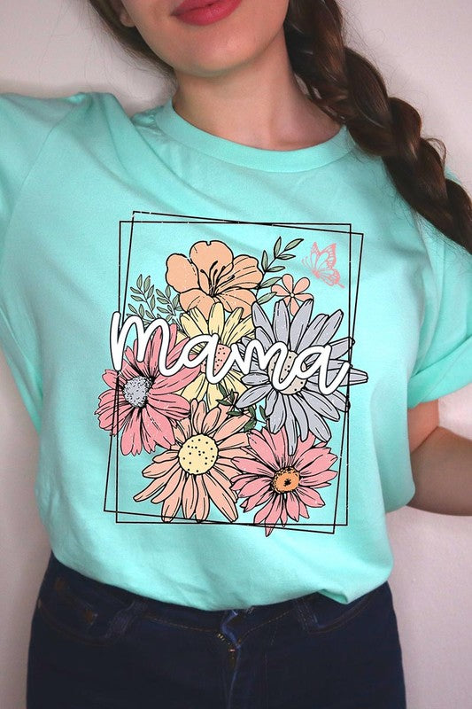 Mama Flower Mothers Day Graphic T Shirts