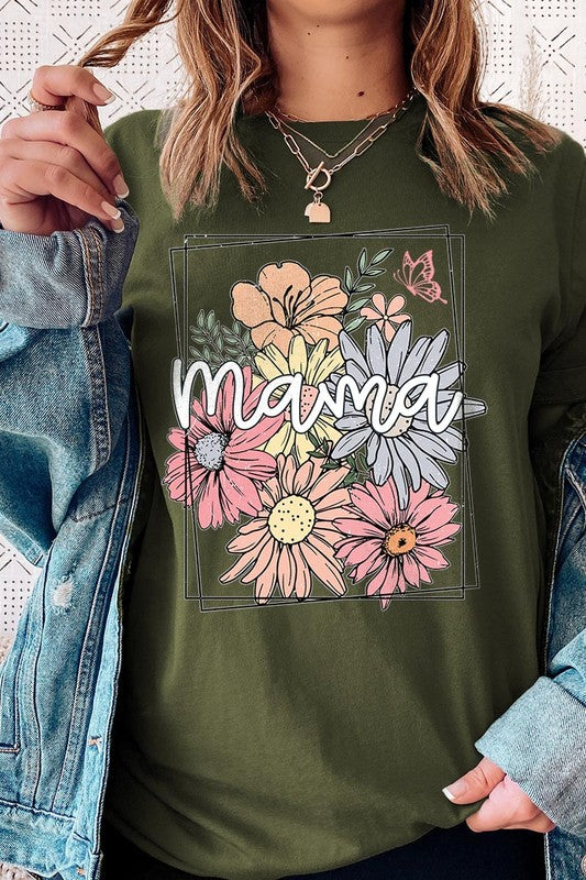 Mama Flower Mothers Day Graphic T Shirts