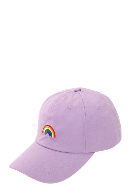 Rainbow Embroidery Cotton Baseball