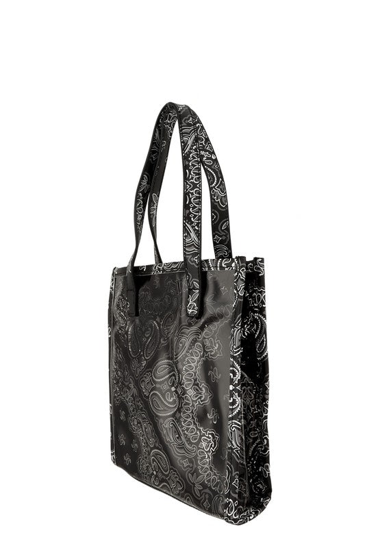 Amoeba Print Transparent Small Tote Bag