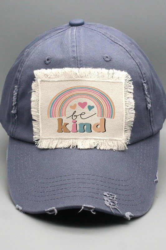 Inspirational Gifts Be Kind Rainbow Patch Hat