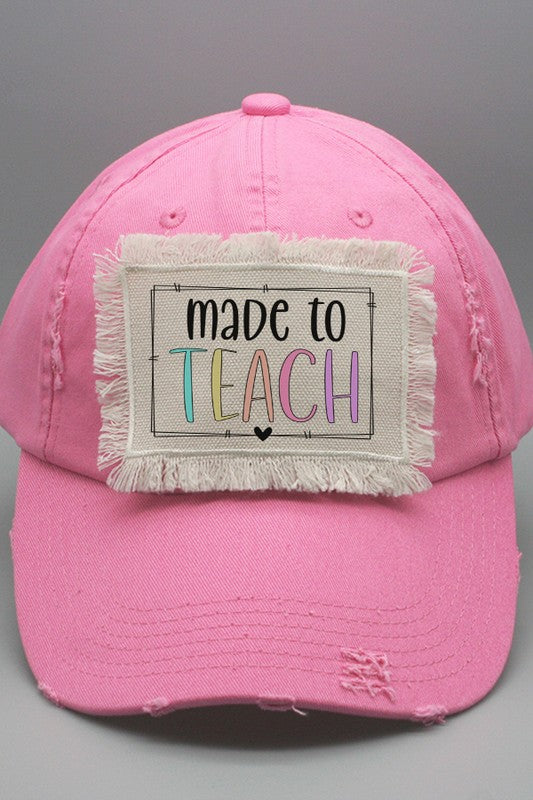 Teacher Gifts Made To Teach Patch Hat
