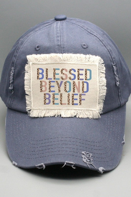 Religious Blessed Beyond Belief Patch Hat