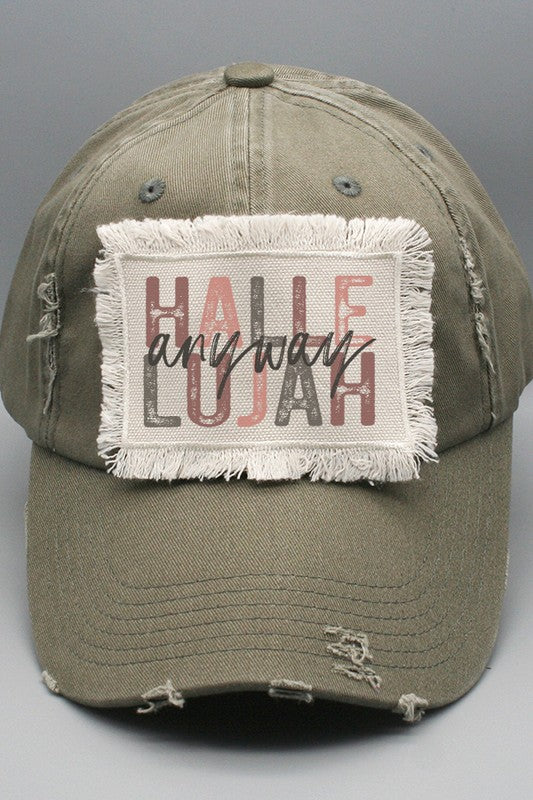 Religious Gifts Hallelujah Anyways Patch Hat