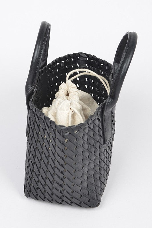 Convertible Braided Fashion Tote