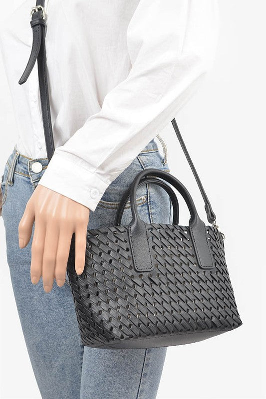 Convertible Braided Fashion Tote