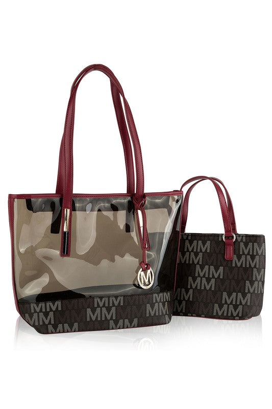 MKF Collection Tayla 2 PC Tote & Mini Bag by Mia K