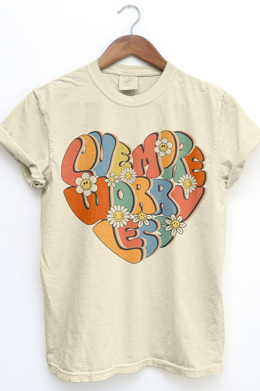 Love More Worry Less, Retro Garment Dye Tee