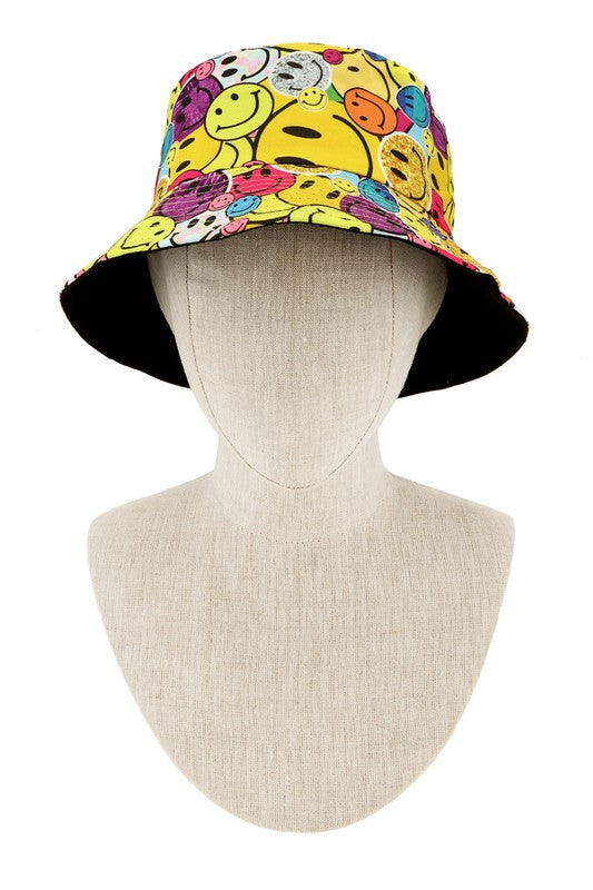 Multi Smiley Face Bucket Hat