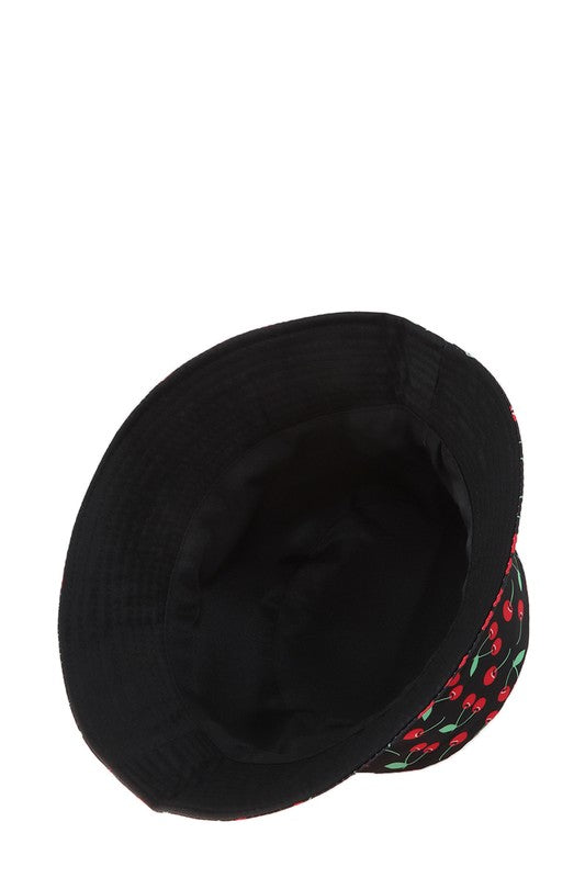 Cherry Print Bucket Hat