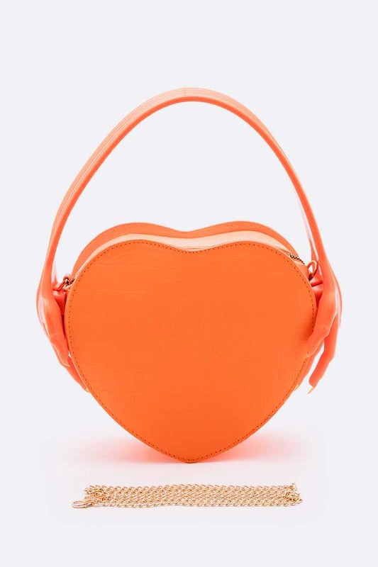 Iconic Jelly Hand Handle Heart Shape Iconic Bag