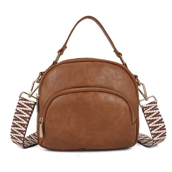 Navi Vegan Leather Trendy Strap Crossbody Bag