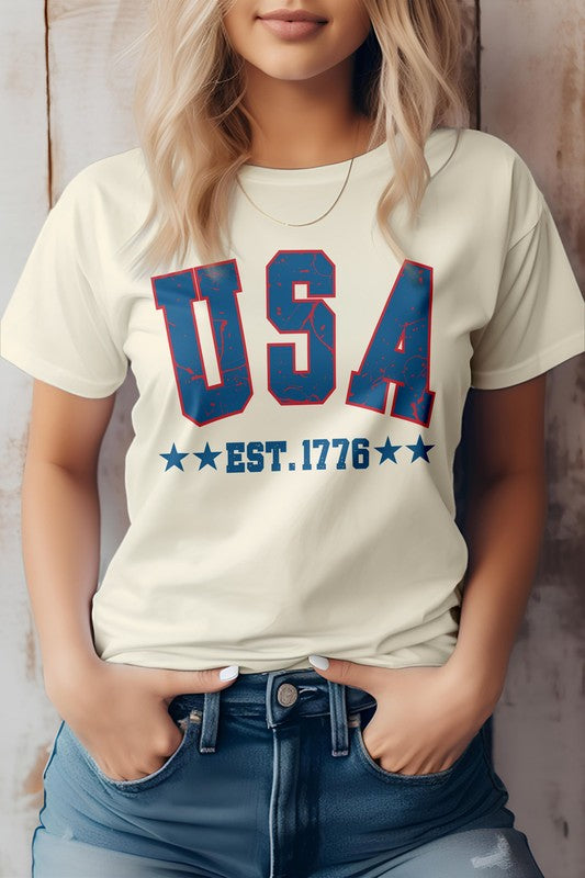 USA Retro America Est 1776 Graphic Tee