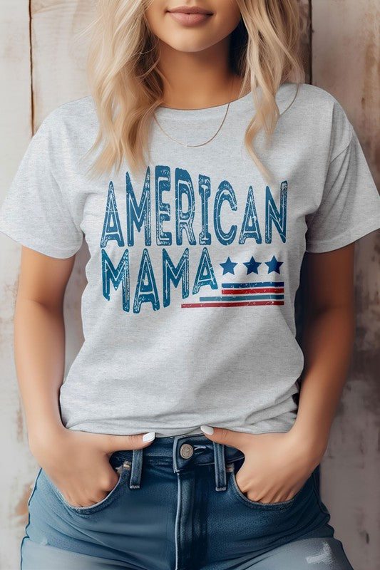 American Mama Retro 4th of July Graphic Tee