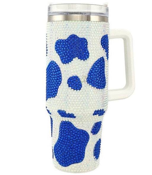 Rhinestone Milk Cow Patten 40oz Tumbler