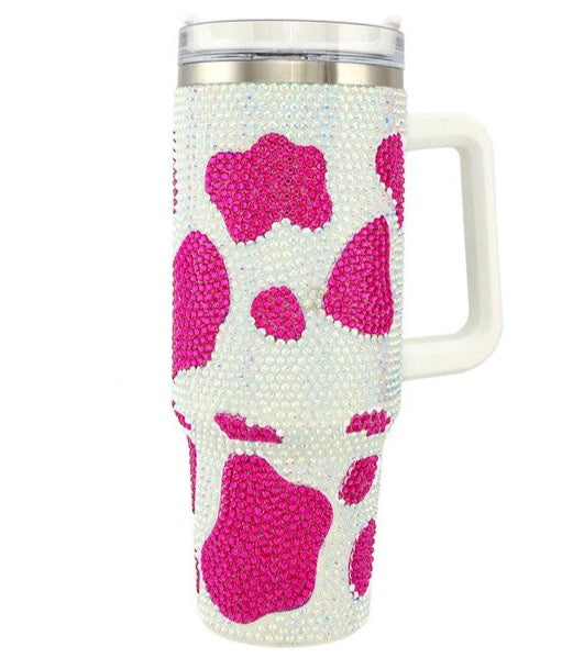 Rhinestone Milk Cow Patten 40oz Tumbler