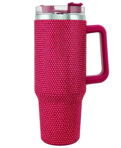 Rhinestone 40oz Tumbler with Handle