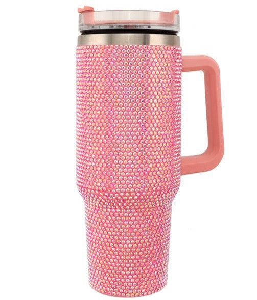 Rhinestone 40oz Tumbler with Handle