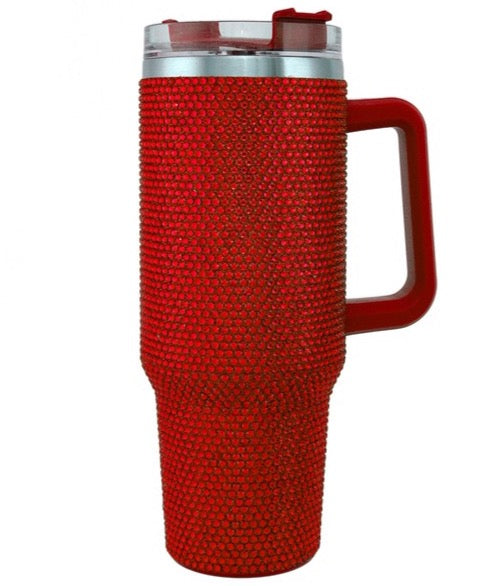 Rhinestone 40oz Tumbler with Handle