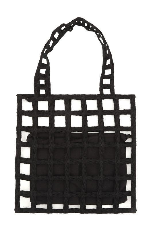 Square Shape Mesh Tote Bag