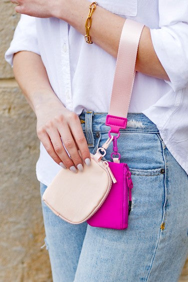 Clippable Dual Pouch Wristlet