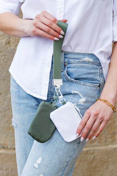 Clippable Dual Pouch Wristlet