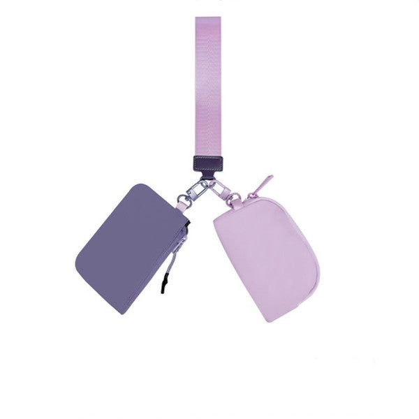 Clippable Dual Pouch Wristlet