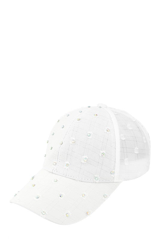 Rhinestone Wash Baseball Cap