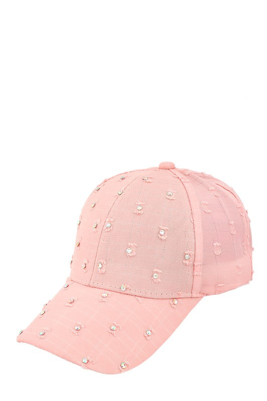 Rhinestone Wash Baseball Cap