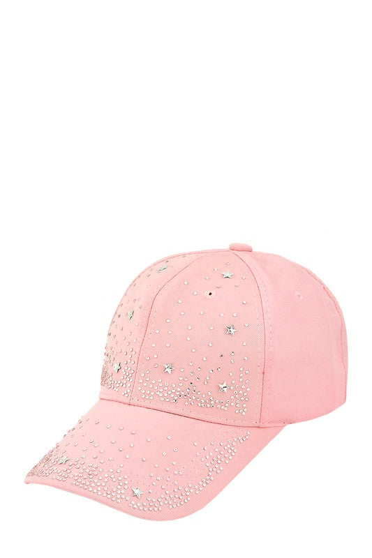 Rhinestone and Star Baseball Cap