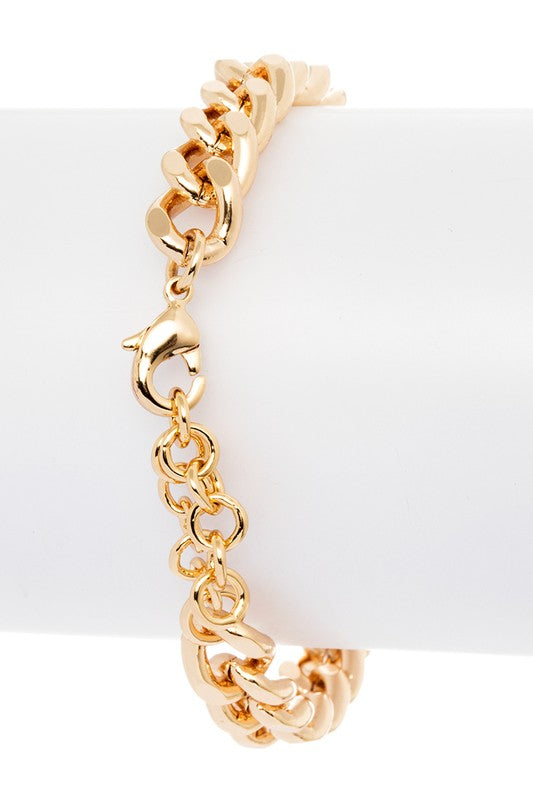 CZ Heart Shape Chain Link Bracelet