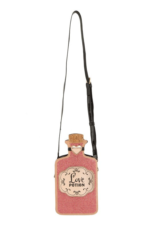 Rhinestone Potion Bottle Crossbody Bag