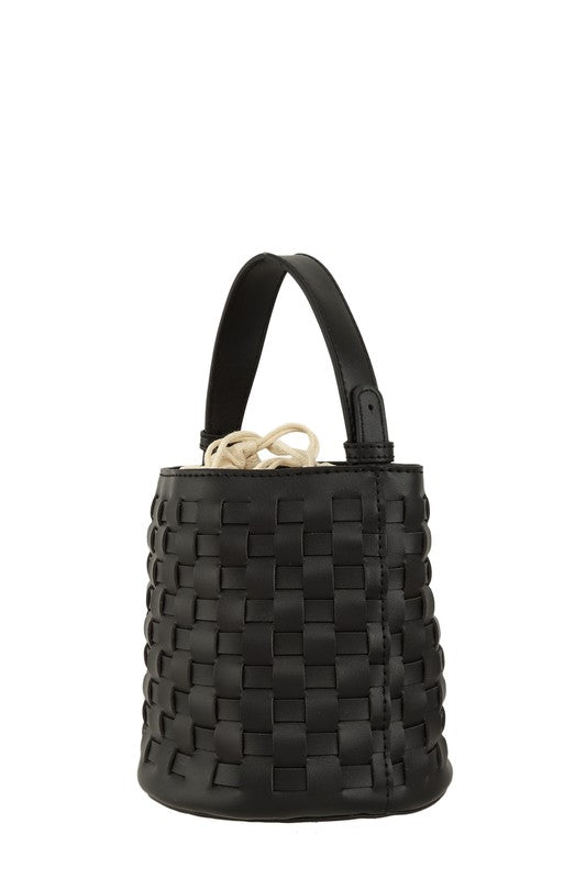 Checkered Pu Leather Pocket Bag