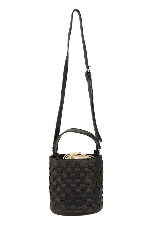 Checkered Pu Leather Pocket Bag