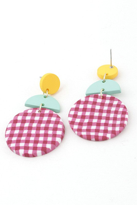 Printed Silicon Garden Party Earrings