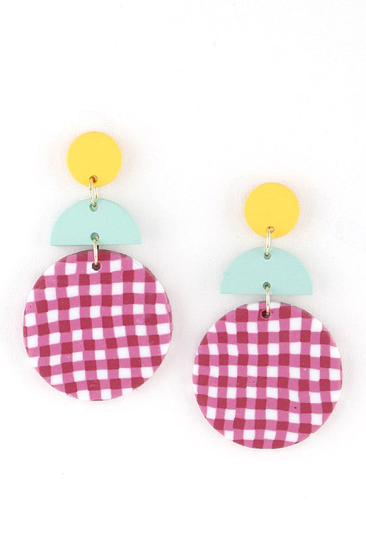 Printed Silicon Garden Party Earrings