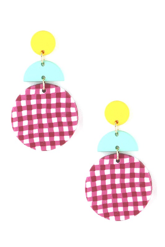 Printed Silicon Garden Party Earrings