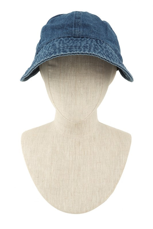 Denim Bucket with Rubber band Hat