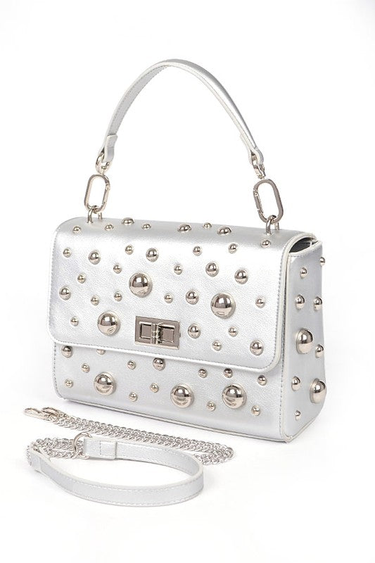 Mix Studs Convertible Top Handle Swing Bag